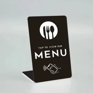 Présentoir NFC – Menu en ligne Restaurant