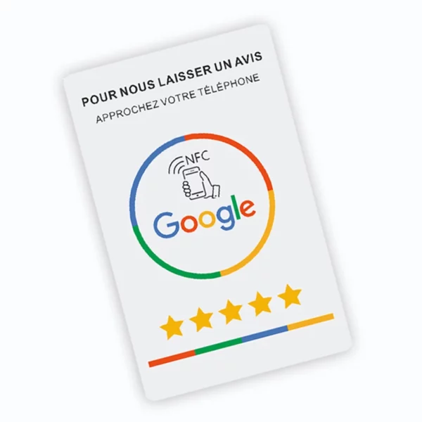 Carte NFC « Laissez un avis Google »