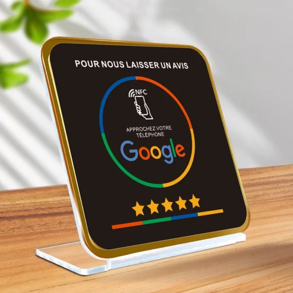 Présentoir NFC en Acrylique - Google Review