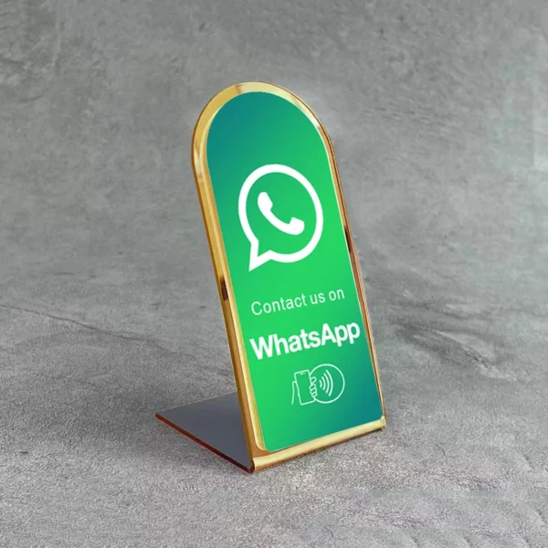 Présentoir dorée NFC – Google Review, WhatsApp, Facebook – Image 2